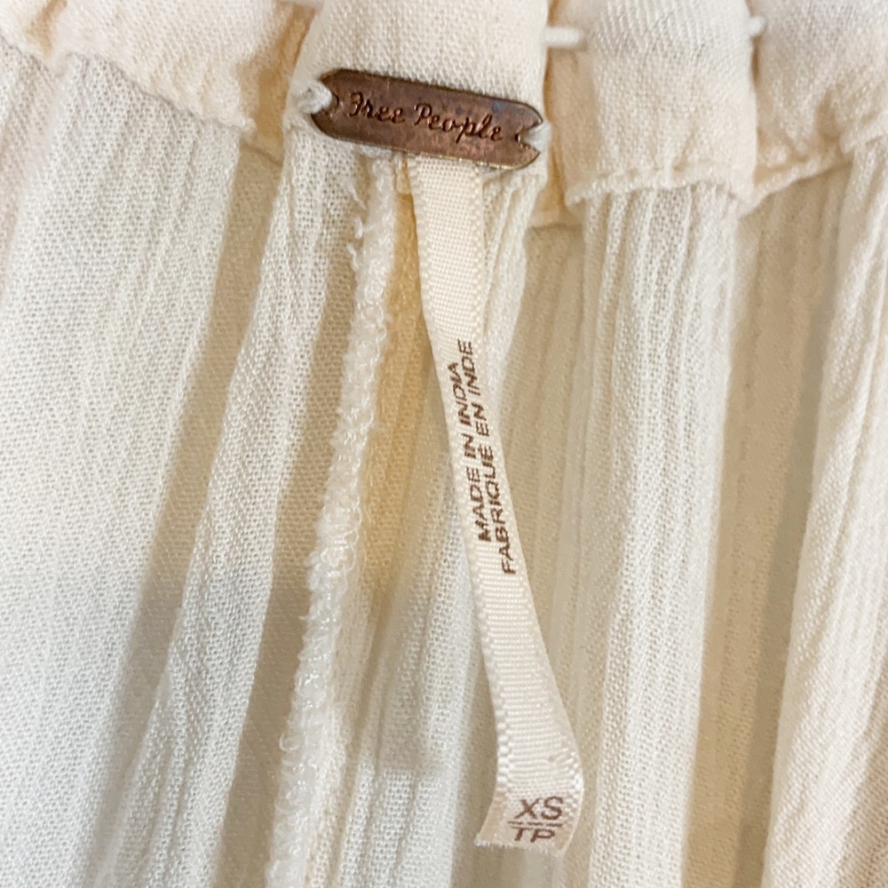 Free People Sleeveless Boho Hippie Dress Cream Size XS - Picture 7 of 8